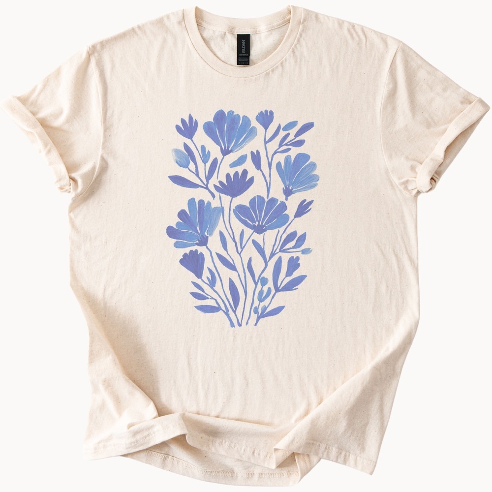 Watercolor Botanical Boho Tee